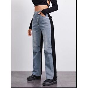 NWT ESPARANTO COLOR BLOCK ACID WASH BOYFRIEND JEANS from European Designer